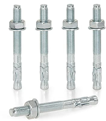 KM TRADE Bolzenanker - Schwerlastanker aus verzinktem Stahl mit ETA Zulassung, Option 7 - M10 x 100 mm, fixierbare Dicke: 30 mm - 1 Stück