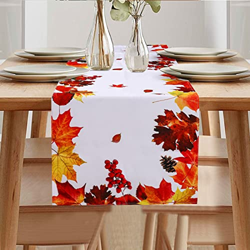 Tischläufer Herbst Läufer Herbst Ahornblatt Tischläufer Ahornblatt Tischläufer Ahornholz Leinenoptik Moderne Tischdecke Tischläufer Indoor Outdoor