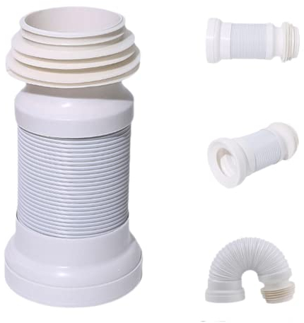 RANRAO WC-Anschluss aus PVC, 250 mm - 500 mm, Weiß