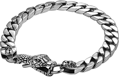 Kubanische Kette Armbänder Männer Personalisierte Vintage Trendy Hip Hop Armreif Armbänder, 20cm