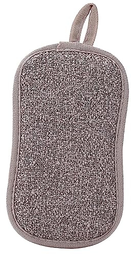 Milageto 6X Éponges à Récurer, Tampons à Récurer en Microfibre, Éponge à Vaisselle, Tampons Grattants Non Rayants Double Face pour Cuisine, Vaisselle, Casseroles et PoêLes, Lavables, Réutilisables
