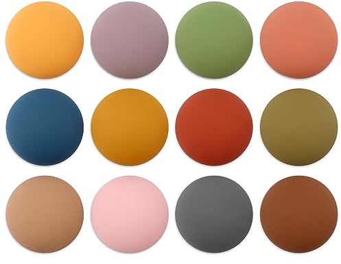 12St Bunte Kühlschrankmagnete, Stark Rund Matt Magnetische Pinnadeln, Starke Schließfach Magnete, Whiteboard Zubehör für Whiteboard, Kühlschrank, Karte, Küche, Büro, Klassenzimmer