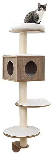 Kerbl Pet Wandkratzbaum Dinari, 45x45x177cm, braun/weiß