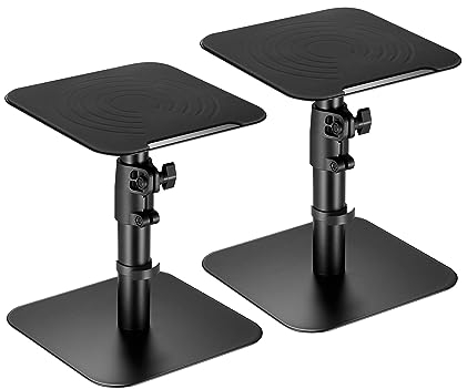 RICOO Lautsprecherständer für Schreibtisch PC TV Lautsprecher Ständer Höhenverstellbar 2-er Set Boxenständer Boxen Standfuß LH069-T Universal Audio Tischhalterung Studio Speaker Stand Halterung
