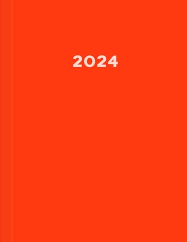 2024: 2024 besser organisieren I Großer XXL KAlender in A4 mit ausreichend Platz für Aufgaben und Termine und schöne Momente I Orange