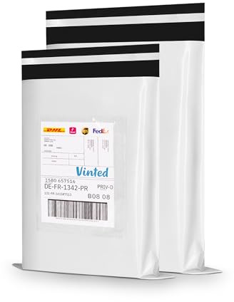RAGO® Buste per Spedizioni Vinted in plastica M-25 pezzi L – 25 pezzi + buste per la spedizione 50 pezzi I Sacchetti Spedizione I Buste Plastica I Pacchi per Spedizioni