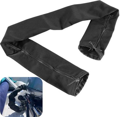 48'' Long Black Zippered Rigging Sleeve, ZRS-1-DP Casing, Trolling Motor Cable Organizer Sleeve