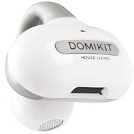 DOMIKIT Oreillette Bluetooth V5.2 sans Fil - 70 mAh, 15H Lecture, 10H Communication, Micro Intégré, Clip Oreille Ouvert, Charge USB-C en 2H, Légère