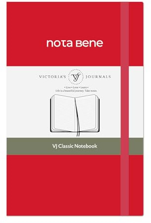 Victoria's Journals Nota Bene Classic Hard Cover Notebook (Fuchsia, 9x14cm)