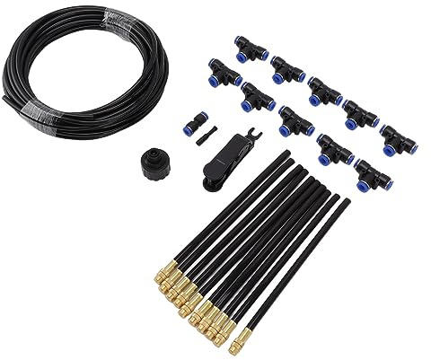 di Irrigazione Fuori Terra, Set di Attrezzature per l'Irrigazione Automatica Multifunzionale Installazione Semplice Resistente all'alta Pressione per Piante da Esterno in Serra