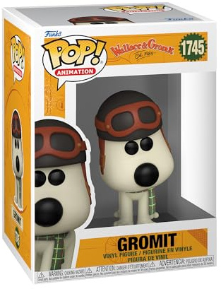 Funko POP! Movies: Wallace & Gromit - Gromit | Offizielles Cartoon/Animation Merch - Vinyl Sammelfigur als Regal Deko - Geschenkidee zum Geburtstag für Fans und Sammler