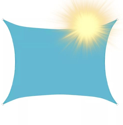 HUJZJY Sonnensegel Rechteckig Wasserdicht 5x7m, Sonnentuch Schattensegel, Sonnenschutz für Pergola UV-Schutz Beschattung Terrasse für Balkon, Pool, Garten, Sonnensegel