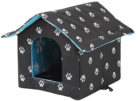 Katzenhaus Draußen Hundehaus Wasserdicht Katzenhöhle Indoor und Outdoor Haustierhaus Faltbare Hundehütte mit Abnehmbarem Matte Katzennisch Hunde Nische Für Kaninchen, Streuner Haustiere