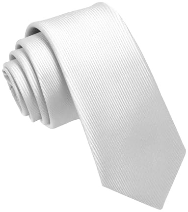 JEMYGINS Schmale Herren Krawatte einfarbig 6cm