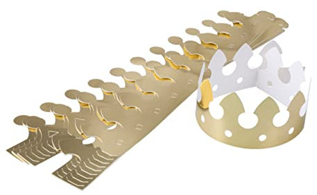 KOMBIUDA 12stücke Teiliges Goldene Papierkronen Junge Mädchen Partyhüte Shower Feier Geburtstag Foto Requisiten Für Jungen Mädchen
