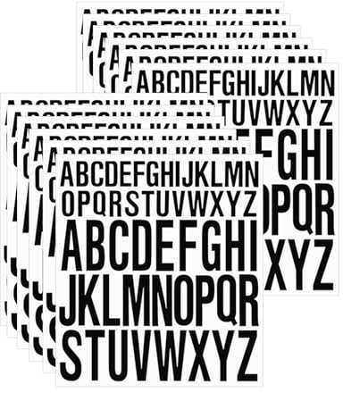 12 Blätter Selbstklebende Buchstaben, Alphabet Aufkleber 2,5cm 5cm Buchstaben Sticker, Aufkleber Buchstaben zum Aufkleben Hausnummer Aufkleber für Kunsthandwerk Briefkästen Grußkarte DIY Scrapbook