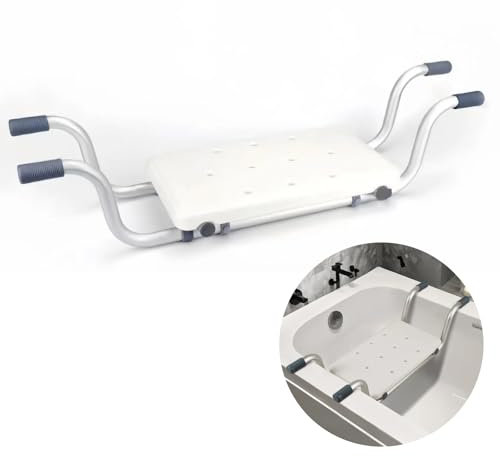 AevQuas Sedile da bagno per adulti anziani, sgabello antiscivolo per vasca da bagno, ausili per il bagno, sedile regolabile per vasca da bagno sopra la vasca da bagno
