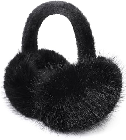 Unning Ohrenwärmer Damen Winter Verstellbar & Faltbare Ohrenschützer Weich Ohrenschutz Plüsch Ear Muffs for Women