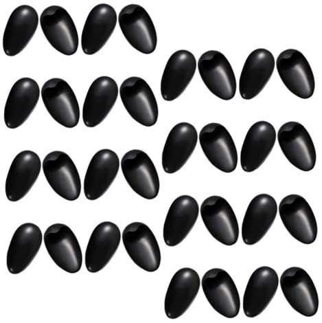 Yardenfun 40stücke Pack Wiederverwendbare Ohrenschützer Aus Kunststoff Zum Färben Von Haaren Schwarze Gehörschutzabdeckungen Für Haarfärbung Und Ölbehandlungen