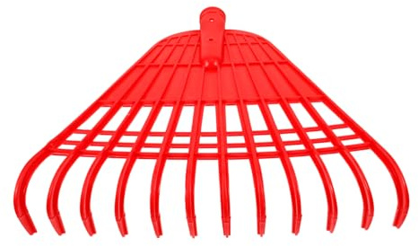 HEMOTON Rastrillo de Jardín de Mano de Dientes Rojo Herramienta de Limpieza para Jardinería Rastrillo de Resistente para y para Barrer y Desechos Pequeños