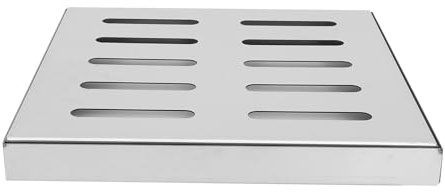 OUNONA Rejilla de Drenaje de Acero Inoxidable 30X30 CM Resistente para Exterior Cubierta Pesada para Canal y Desagüe de Piso Protección Antidebris para Garajes y Entradas