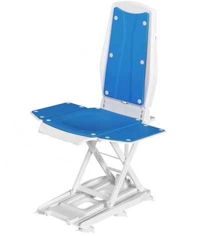 HZWJD Elevadores De Bañera para Personas Mayores,Elevador De Suelo,Silla Elevadora De Bañera Reclinable Y Ligera,Límite De Peso 140 Kg (308 Lbs),Facilita El Baño A Personas Mayores Y Blue