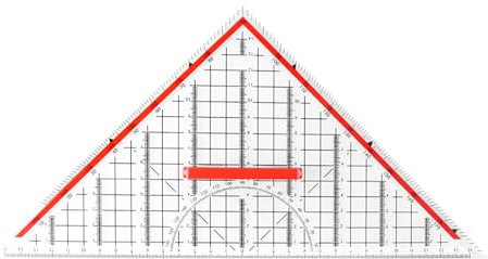 Generisk triangel med gradskiva och – geometriska verktyg linjal för, arkitekter, kontorsdesigneringenjörer, rita målning matematik träarbete | Multisyfte Outdoor Indoor Utility
