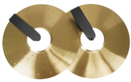 mophrati Platillos de mano de aleación, ligeros y resistentes, para músicos. Ofrecen una experiencia de interpretación excepcional. Los platillos de banda tienen una apariencia, Dorado, 250 mm
