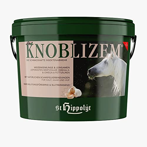 St. Hippolyt Knoblizem | 3 kg | Ergänzungsfuttermittel für Pferde | Zur Unterstützung bei der Insektenabwehr | Mit natürlichen Schwefelverbindungen und Vitamin E