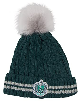 Cinereplicas Harry Potter - Mössa med Pompom Slytherin - Officiellt licensierad