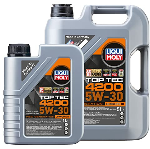 Motoröl LIQUI MOLY 6 Liter TopTec 4200 5W-30 Leichtlauf Kanister 5L+1L Motorenöl