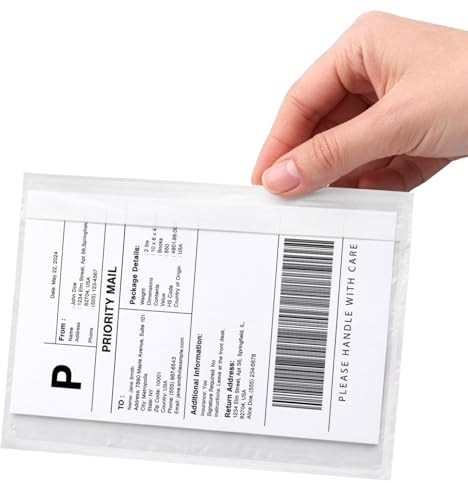 Netuno 1000 Lieferscheintaschen selbstklebend transparent DIN C6 17,5x12,9 | A6 Begleitpapiertaschen & Dokumententaschen für Lieferscheine, Rechnungen, Begleitpapiere, Zoll, Pakete & Dokumente