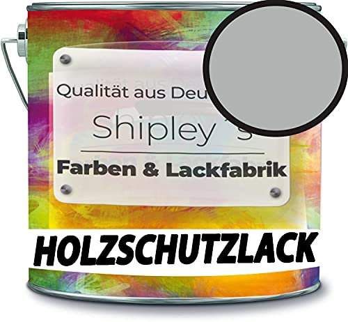 Holzschutzlack Holzlack Holzlasur wetterbeständiger Langzeitschutz Wetterschutzfarbe Holzschutzfarbe RAL 7038 Achatgrau // Shipley's Farben & Lackfabrik