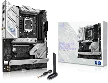 ASUS ROG Strix B760-A Gaming WiFi Intel® B760 (13. und 12. Generation) LGA 1700 White ATX Motherboard, 12 + 1 Leistungsstufen, DDR5, PCIe 5.0, WiFi 6E, USB 3.2 Gen 2 Gen 2 Typ-C und Aura Sync RGB
