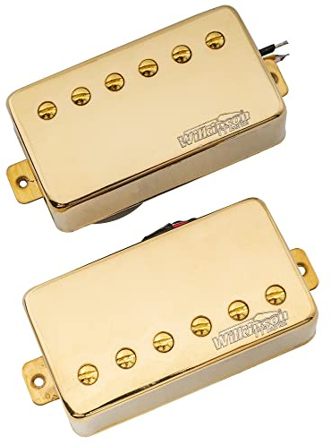 Wilkinson Vintage Alnico 5 Humbucker Pickups Set for Epiphone USA Les Paul SG Style Electric Guitar, Gold