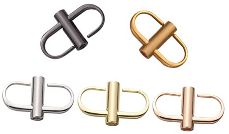 STOBOK 5pcs Metal Buckles and Strap Slide Buckles Screw Fastening for Backpack and Handbag Diy Craft Mixed Colors Adjustable Chain Strap