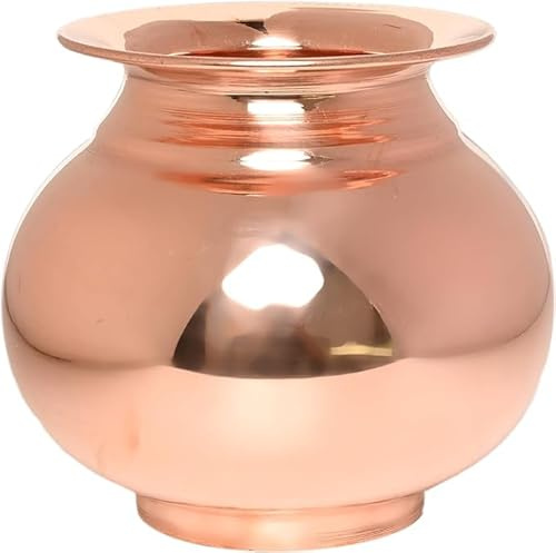 Lota Kalash en cuivre pur pour Pooja, Rituels (750 ml)