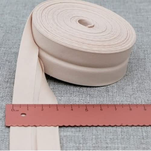 Schrägband Baumwolle 30mm Gefalzt 33 Farben zum nähen Nahtband (Beige, 10 Metre)
