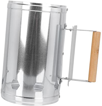 INOOMP 1stück Holzkohle Kaminanzünder Für BBQ Grill Robuster Kohleanzünder Schutzschild Und Holzgriff Für Outdoor Grillen Camping Und Gartenpartys