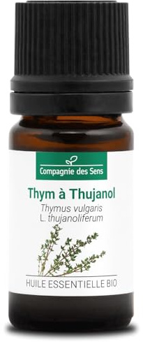 THYM À THUJANOL BIO - 5mL - Huile Essentielle de Qualité Premium - 100% Pure, Naturelle, Garantie ChromaCert - Chémotypée et Intégrale - La Compagnie des Sens