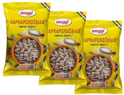 Mogyi Roasted Salted Sunflower Seeds in Shell 200 g, Pack of 3