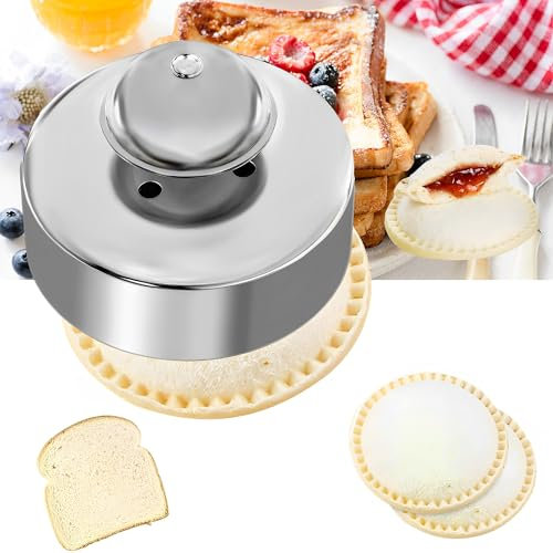 WYFCR Sándwich Biscotti, Stampi in Acciaio Inox Sandwic Cutter, Taglierine per Sandwich e Sigillante Sandwich Cutter, and Sealer per Pane Pancake Decorazioni Dolci FAI DA TE