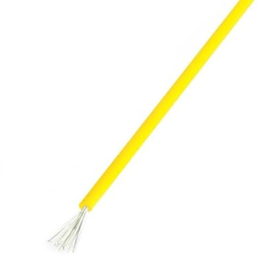 Canalina for cavi elettrici, 5 metri, cavo elettrico morbido in silicone, 8 AWG a 30 AWG, 6 colori, rosso, nero, blu, connettore resistente al calore (colore: rosso, dimensioni: 14 AWG)(Yellow,14AWG)