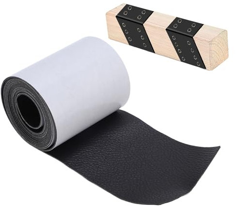 Faux Wood Beam Strap, 5FT Length Self Adhesive Decorative Leather Wood Beams Strap, Gap Hiding Strap Architectural Products for Faux Wood Ceiling Beams Cabin Shutters (2.36inch)