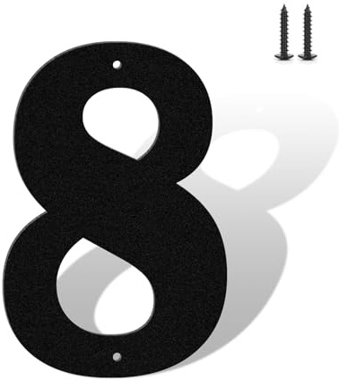 ShowMtheM Numero Civico da 45678 per Esterno Segno Indirizzo Moderno - Targa in Metallo Nero Opaco per Numeri di Porta Numero Civico per Casa, Strada, Giardino e Ufficio Resistente alle