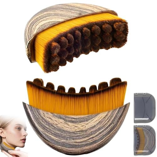 KINDLUME 2 Stück Lymphatische Gesichtsbürste, Gesichtsbürste Lymphdrainage mit Aufbewahrungsbox, Ultraweiche Bürsten für Lymphdrainage Gesicht und Massage, Ergonomisches Design für Gesichts
