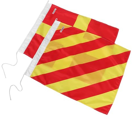 Milisten 2 Pavillons De Signalisation Bannières Nautiques Drapeaux De Code Pour Bateaux Bannières De Navire Pavillons De Signalisation
