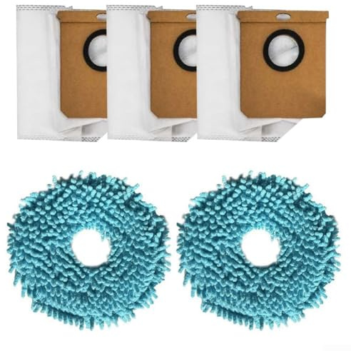 ComfyHarbor Paño de microfibra y kit de bolsa de polvo no tejida resistente para Cecotec para Conga 9990 AI Spin, 10090 AI Spin Ultra Power Home Vacuum para limpieza higiénica de pisos apta para