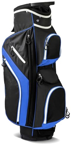 SPOTRAVEL Golf Cart Bag, Golf Club Bag with 14 Top Dividers, Cooler Bag, Shoulder Strap, Rain Hood and Umbrella Holder, Lightweight Portable Golf Bag for Men and Women