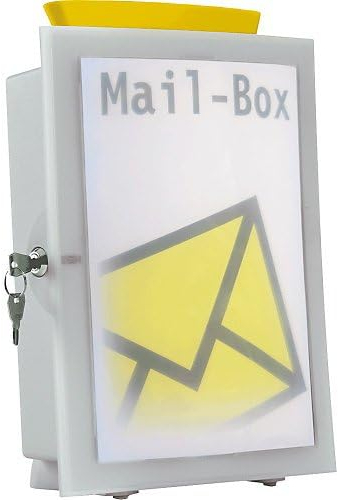 HAN Caja de colección IMAGEIN con puerta transparente con cerradura y motivo reemplazable, urna, urna de donaciones, urna de lotería, caja de acción, para montaje en pared o independiente con pies, 4102-11, gris claro